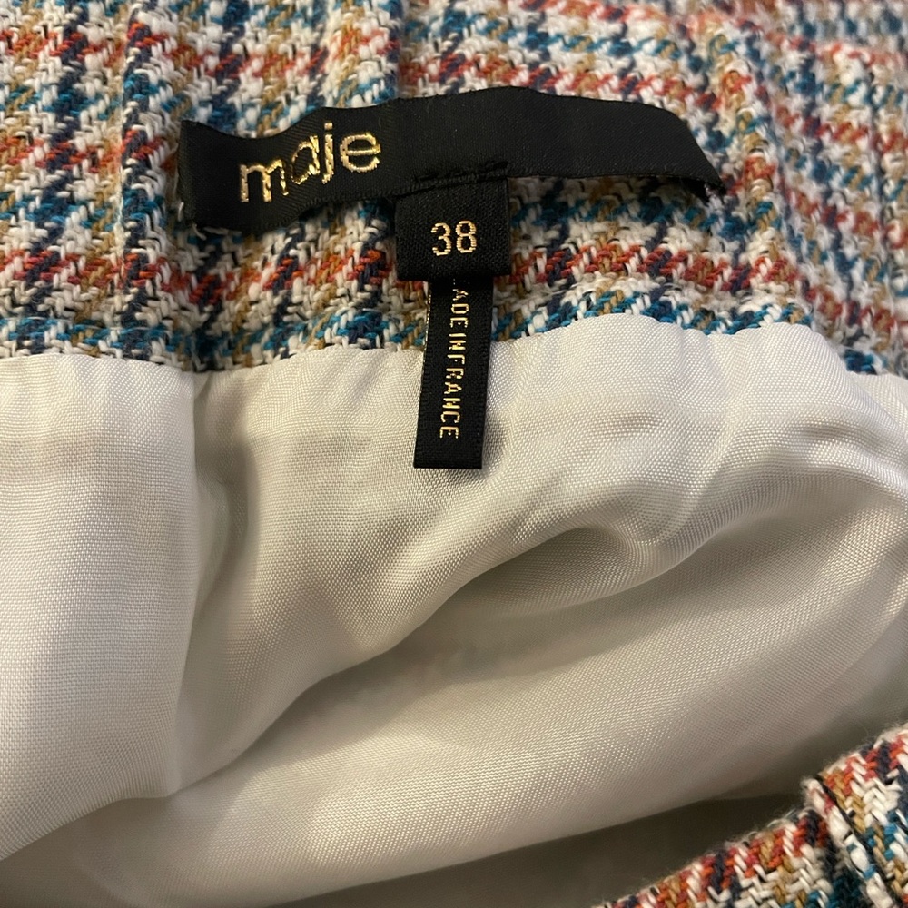 Maje Multicolor Houndstooth Skort - image 4